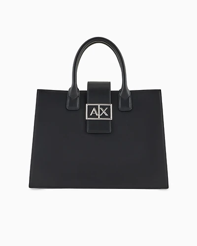 Armani Exchange - ASV Trapeze Handbag, Woman, Black, Size: TU