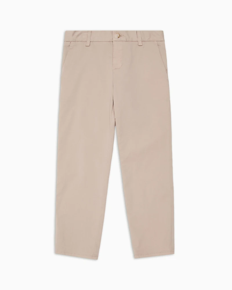 Emporio Armani - Cotton chinos, Boy, Beige, Size: