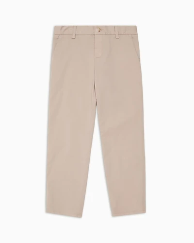 Emporio Armani - Cotton chinos, Boy, Beige, Size: