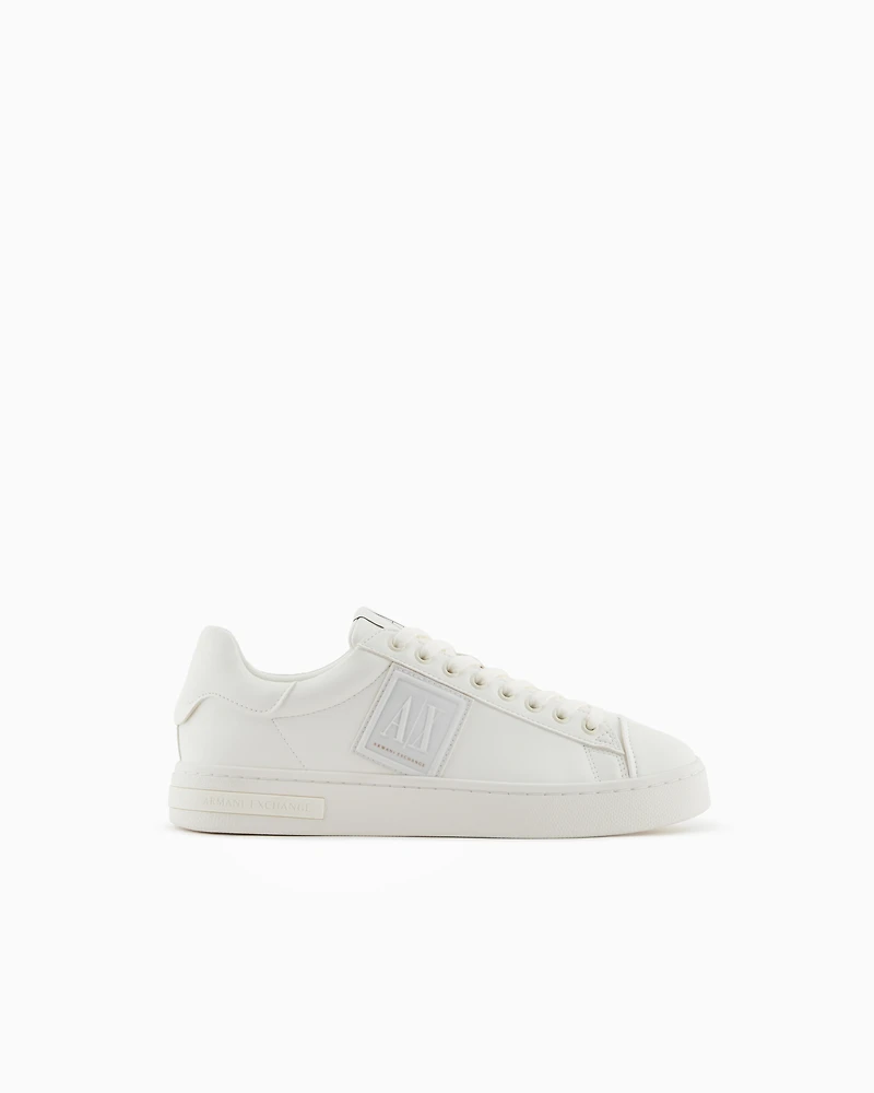 Armani Exchange - Sneakers with logo patch, Man, White, Size: