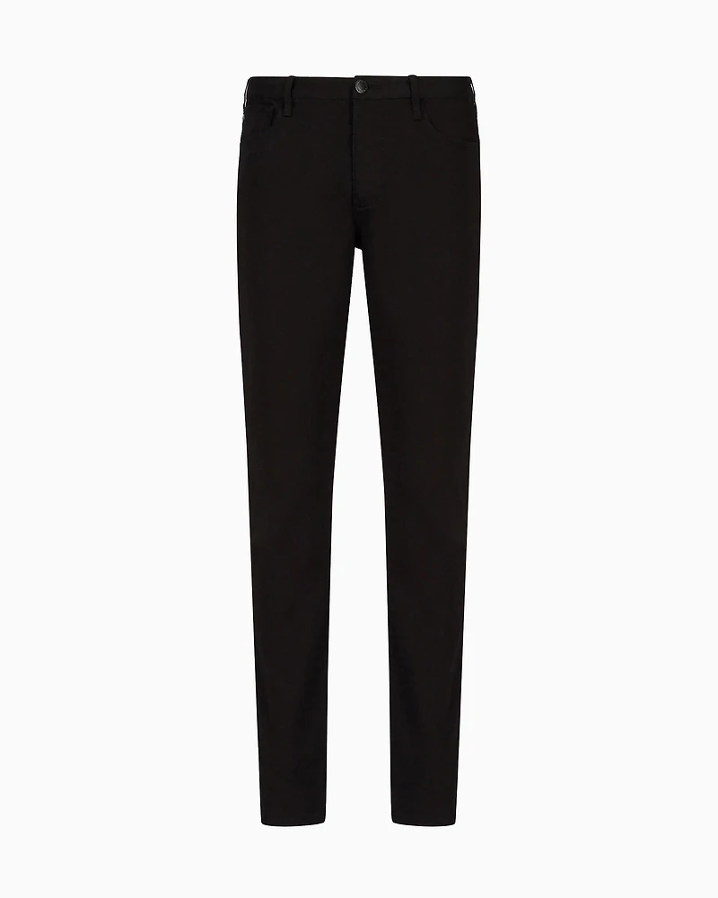 Emporio Armani - J11 Slim-fit extra comfort modal-blend denim jeans, Man, Black, Size: