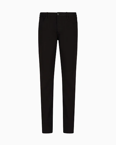 Emporio Armani - J11 Slim-fit extra comfort modal-blend denim jeans, Man, Black, Size: