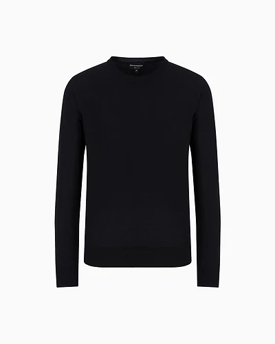 Emporio Armani - Pure virgin wool jumper, Man, Black, Size: