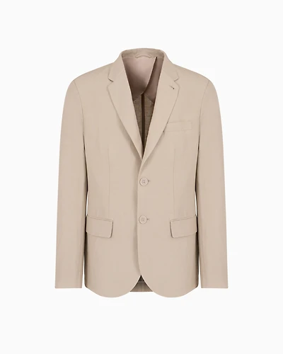 Armani Exchange - Single-breasted two-button jacket, Man, Beige, Size: 38