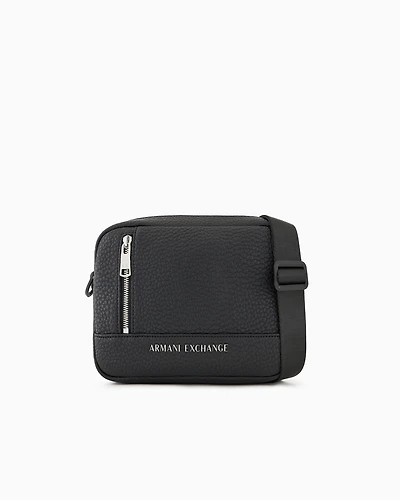 Armani Exchange -  Camera case bag with metal logo, Man, Black, Size: TU