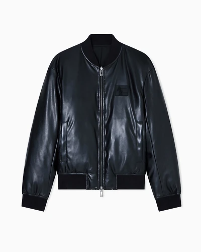Armani Exchange - Shiny fabric bomber jacket, Man, Black, Size: