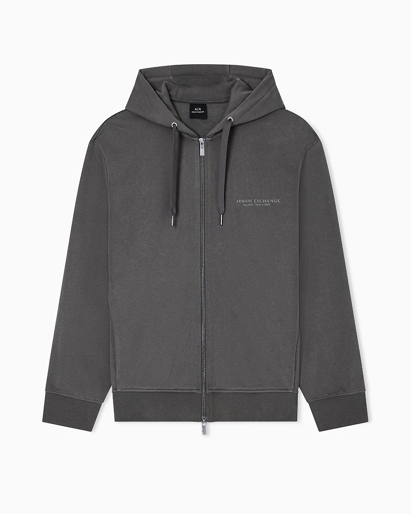 Armani Exchange - Basic zip-up hoodie, Man, Green, Size:
