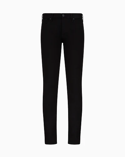 Emporio Armani - J06 Slim-fit, washed, 10.5 oz comfort-denim jeans, Man, Black, Size: