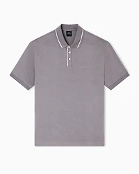 Armani Exchange - Regular fit polo shirt stretch jersey, Man, Grey, Size: