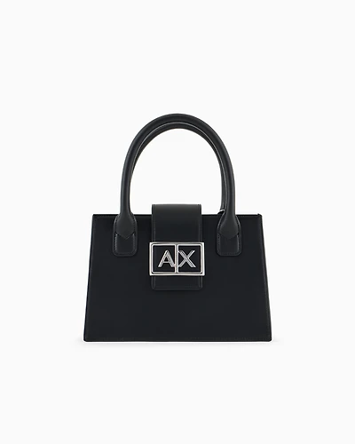 Armani Exchange - ASV Small Trapeze Handbag, Woman, Black, Size: TU