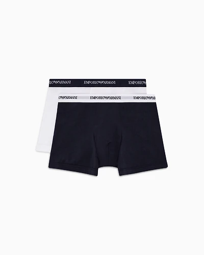 Emporio Armani - Two-pack of boxer briefs with core logo band, Man, Two-tone, Size: