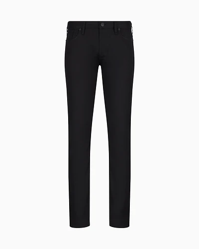 Emporio Armani - J06 Stretch-twill slim-fit trousers, Man, Black, Size: