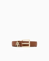 Armani Exchange - Thin belt with small logo, Woman, Brown, Size: