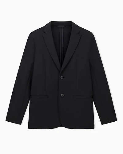 Armani Exchange - Single-breasted two-button jacket, Man, Black, Size: