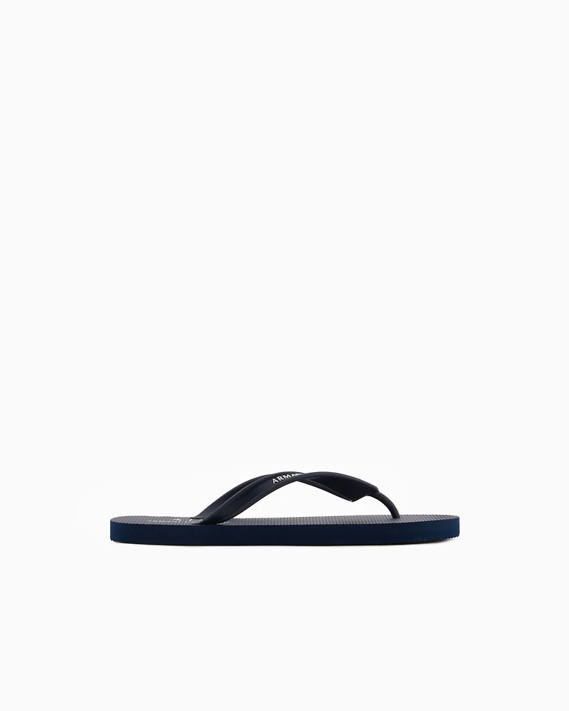 Armani Exchange - Rubber flip flops, Man, Navy Blue, Size: