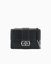 Armani Exchange - Shoulder bag with metal logo, Woman, Black, Size: TU