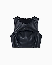 Armani Exchange - Top with cut out, Woman, Black, Size: