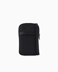 Emporio Armani - ASV recycled nylon tech case, Man, Black, Size: TU