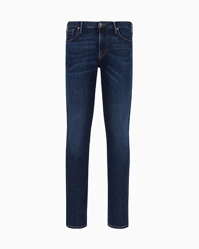 Emporio Armani - J06 Slim-fit, washed, 11.5 oz comfort-denim jeans, Man, Blue, Size: