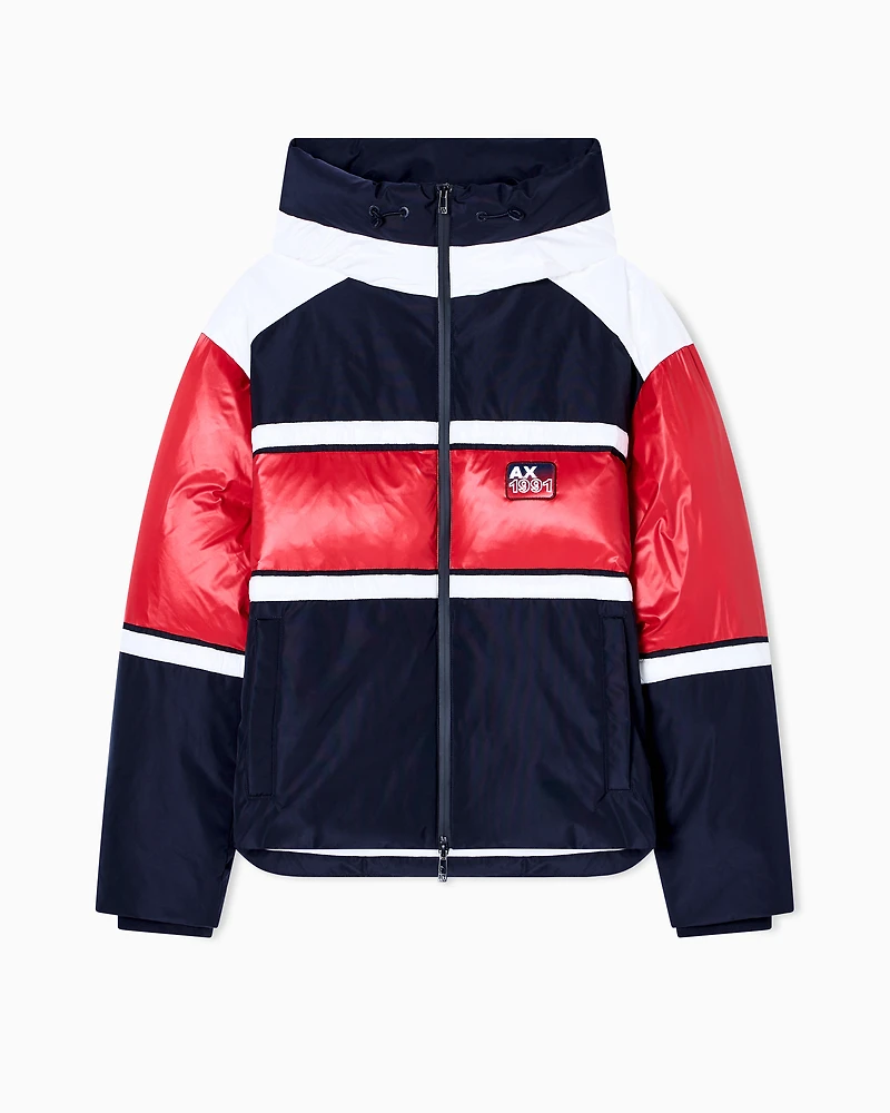 Jacket with contrasting bands