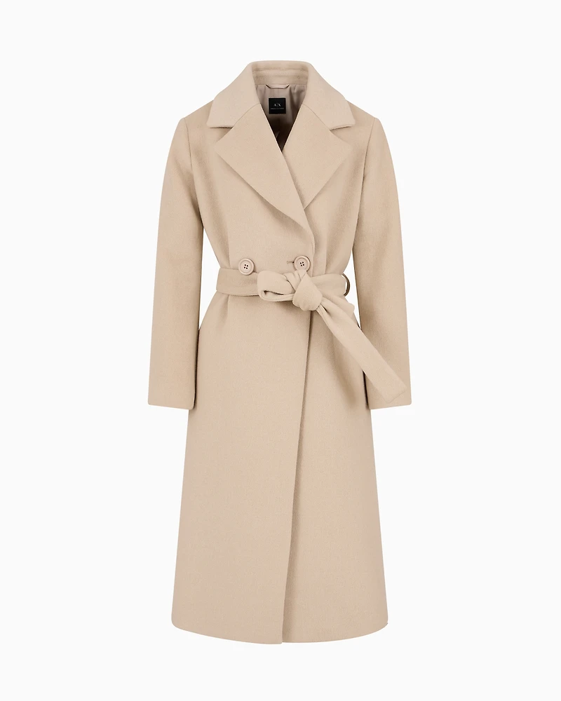 Armani Exchange - Coats, Woman, Beige, Size:
