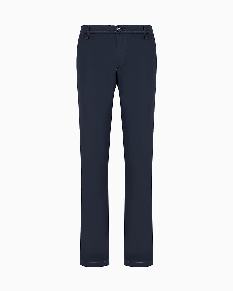 Armani Exchange - Regular fit gabardine trousers, Man, Blue, Size: