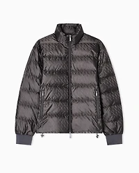 Armani Exchange - TONE ON ALLOVER LOGO PUFFER JACKET, Man, Beige, Size: