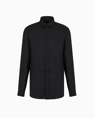 Armani Exchange - Regular fit cotton shirt, Man, Black, Size: