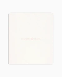 Emporio Armani - Double-faced blanket with op-art logo and eagles, Boy, Pink, Size: TU
