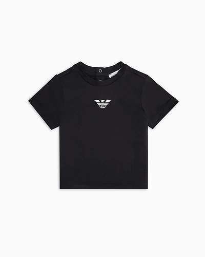 Emporio Armani - Jersey T-shirt with logo, Boy, Blue, Size: