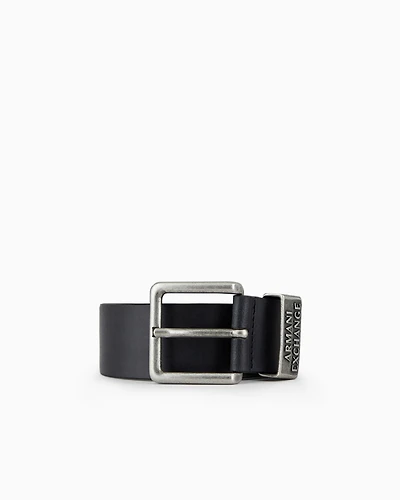 Armani Exchange - Faux leather belt, Man, Black, Size: