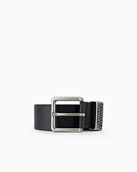 Armani Exchange - Faux leather belt, Man, Black, Size: