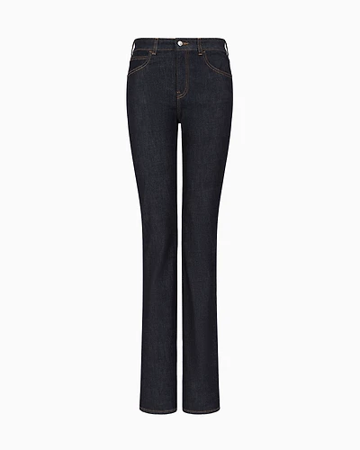 Emporio Armani - J47 slim-fit, mercerised comfort denim jeans, Woman, Blue, Size:
