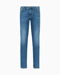 Emporio Armani - J06 Slim-fit, washed, 11.5 oz comfort-denim jeans, Man, Blue, Size: