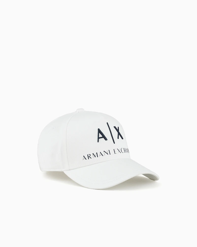 Armani Exchange - Visor cap with logo, Man, White, Size: TU