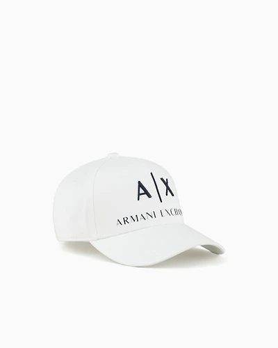 Armani Exchange - Visor cap with logo, Man, White, Size: TU