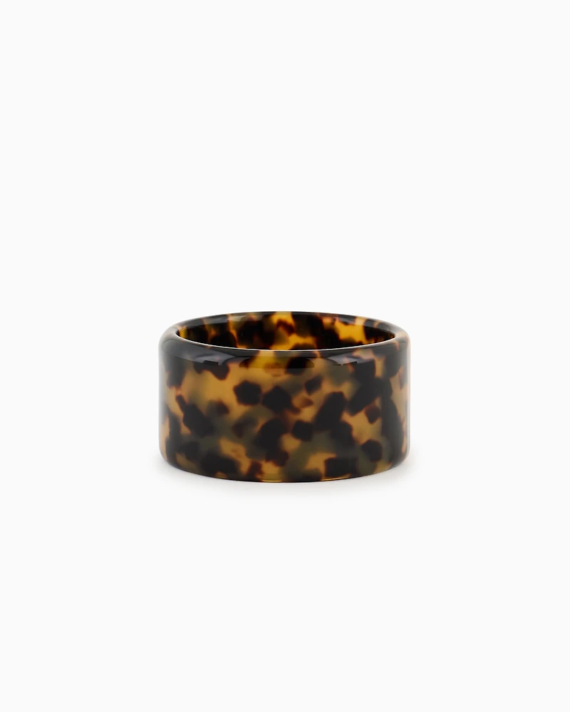 Emporio Armani - Tortoiseshell bangle, Woman, Beige, Size: TU