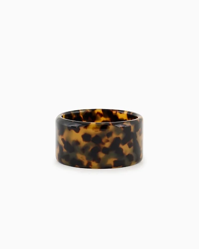 Emporio Armani - Tortoiseshell bangle, Woman, Beige, Size: TU
