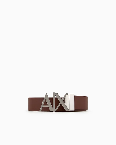 Armani Exchange - Double-sided leather belt, Man, Brown, Size: