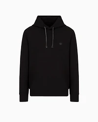 Emporio Armani - Hooded sweatshirt with micro logo patch, Man, Black, Size: