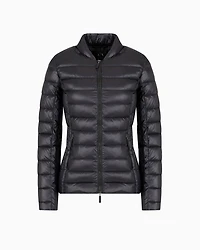 Armani Exchange - Shiny fabric down jacket, Woman, Black, Size: