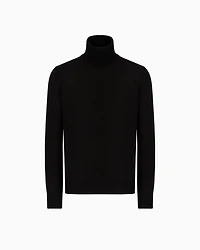 Emporio Armani - Pure virgin-wool rollneck, Man, Black, Size: