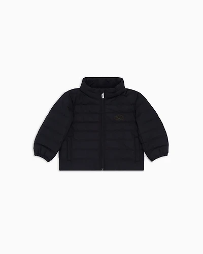 Emporio Armani - ASV quilted nylon jacket with recycled down, Boy, Navy Blue, Size: