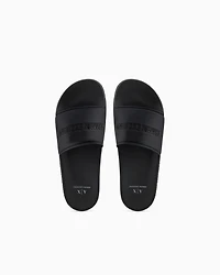 Armani Exchange - Slippers with logo band, Man, Black, Size: 39