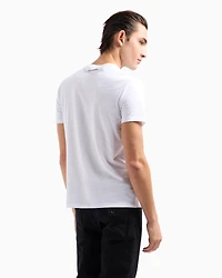 Armani Exchange -  Slim fit jersey T-shirt with logo, Man, White, Size: