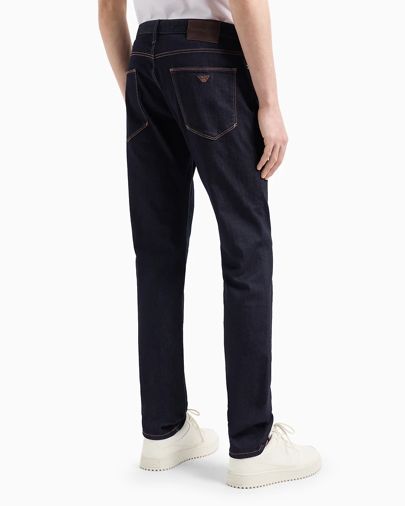 Emporio Armani - J06 Slim-fit, washed, 11.5 oz comfort-denim jeans, Man, Blue, Size: