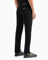 Emporio Armani - J75 Slim-fit stretch denim jeans with gold details, Man, Black, Size: