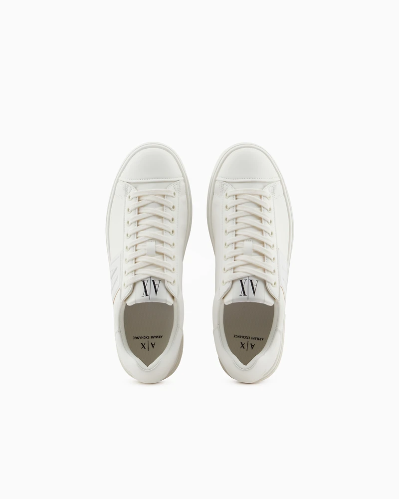 Armani Exchange - Sneakers with logo patch, Man, White, Size: