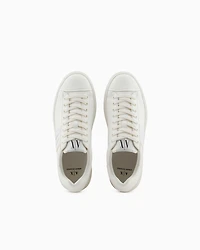 Armani Exchange - Sneakers with logo patch, Man, White, Size: