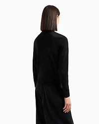 Emporio Armani - Pure virgin-wool rollneck, Woman, Black, Size: